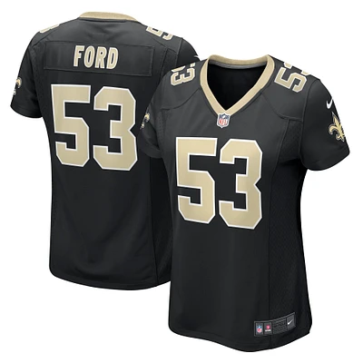 Maillot de match Nike Jaylan Ford noir New Orleans Saints pour femme