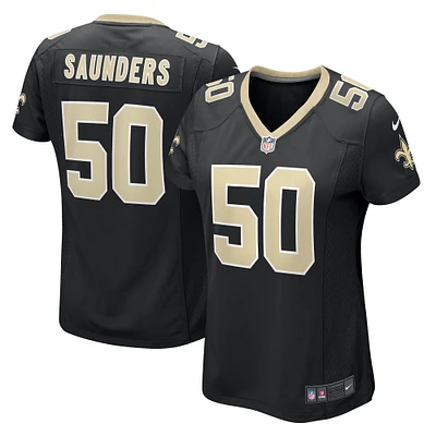 Maillot de match Nike Khalen Saunders noir pour femme des New Orleans Saints