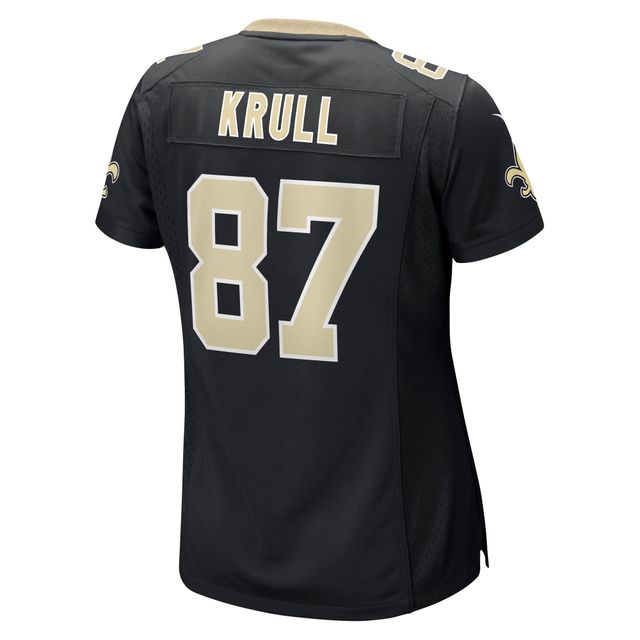 Maillot de joueur jeu Nike Lucas Krull pour femme, noir, New Orleans Saints