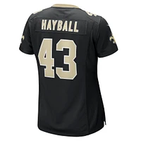 Maillot de match Nike Matthew Hayball pour femme, noir, New Orleans Saints