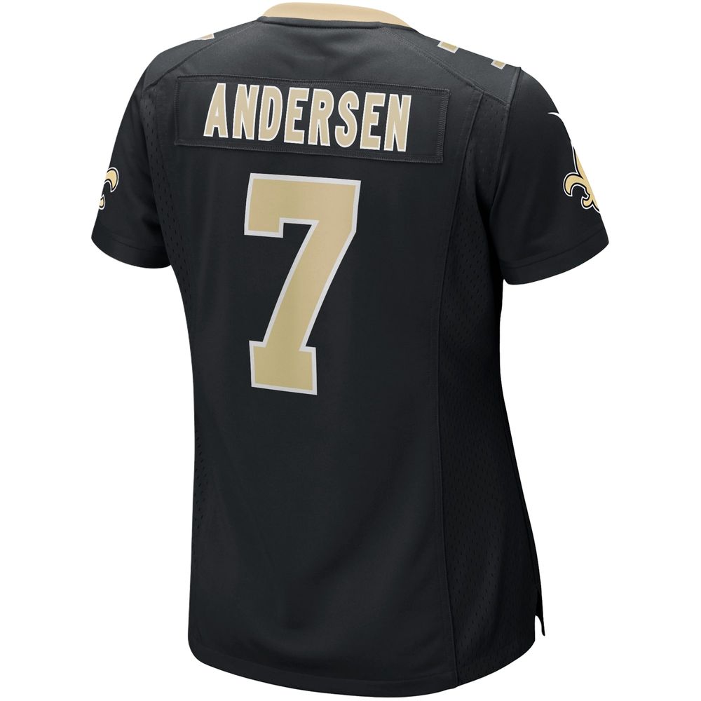 Women's Nike Morten Andersen Black New Orleans Saints Game Retired Player Jersey