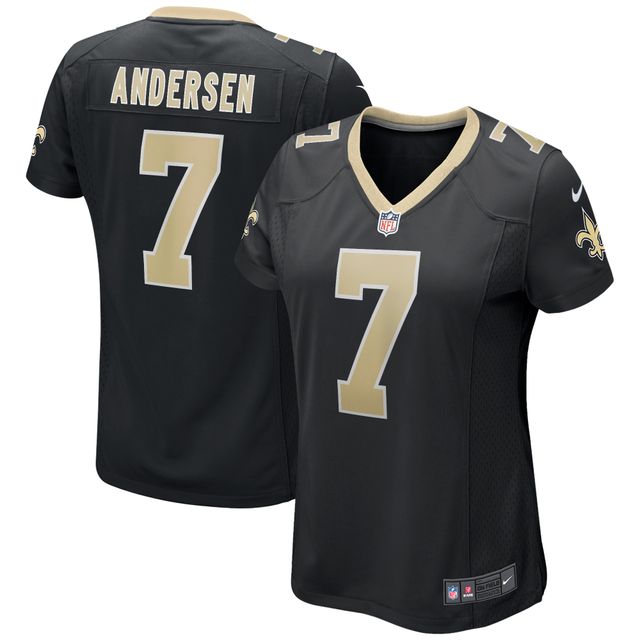 Maillot de joueur retraité Nike Morten Andersen pour femme, noir, New Orleans Saints Game