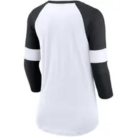 Women's Nike Black New Orleans Saints Fashion 3/4-Sleeve Raglan T-Shirt Size: Extra Small