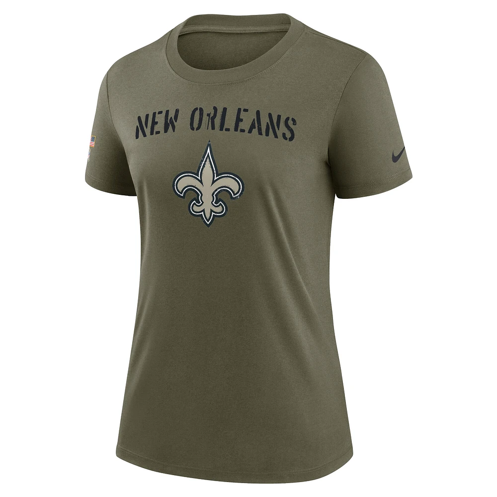 T-shirt Nike Olive New Orleans Saints Salute To Service Legend pour femme