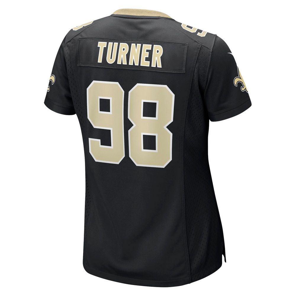 Women's Nike Payton Turner Black New Orleans Saints Game Jersey