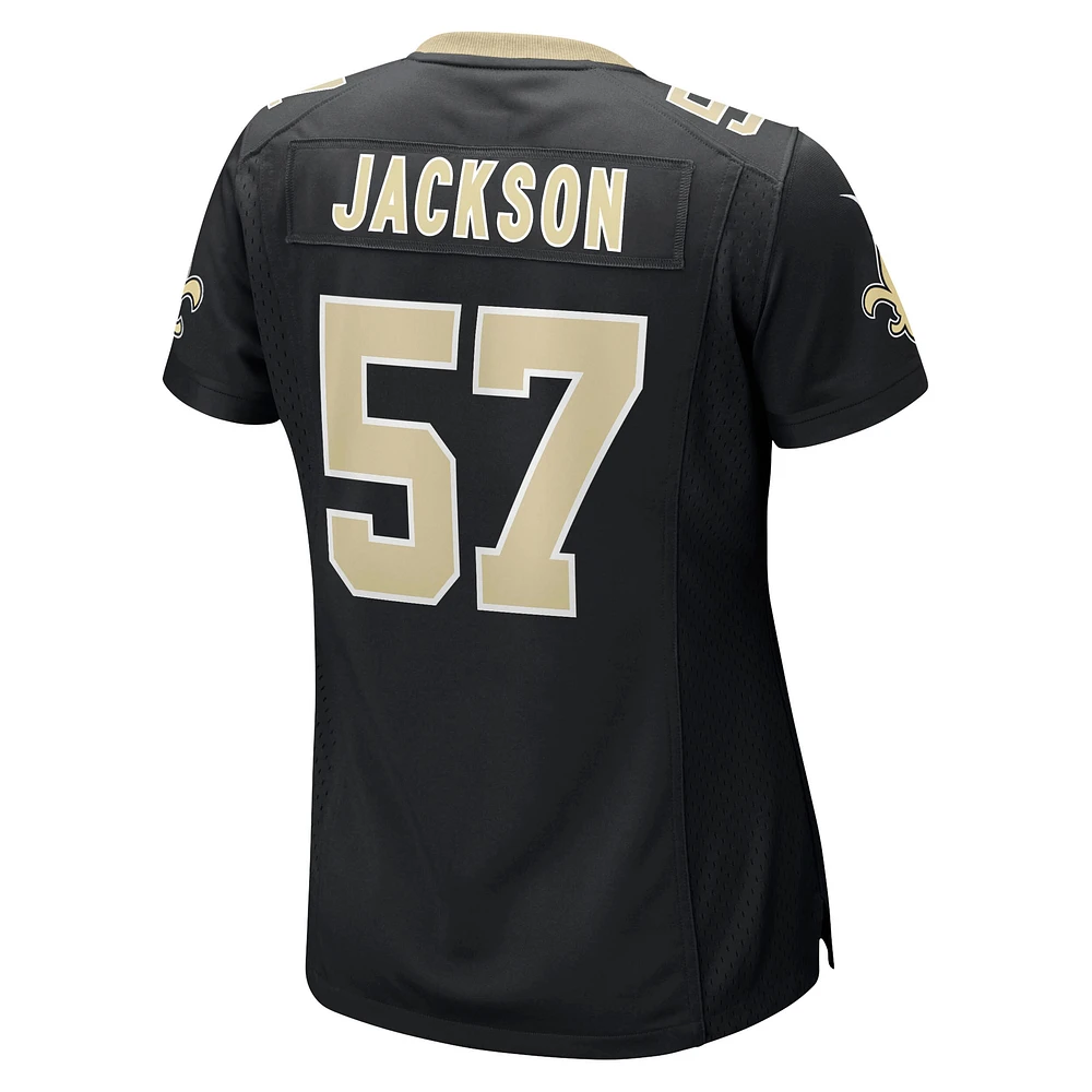 Maillot de joueur retraité Nike Rickey Jackson pour femme, noir, New Orleans Saints