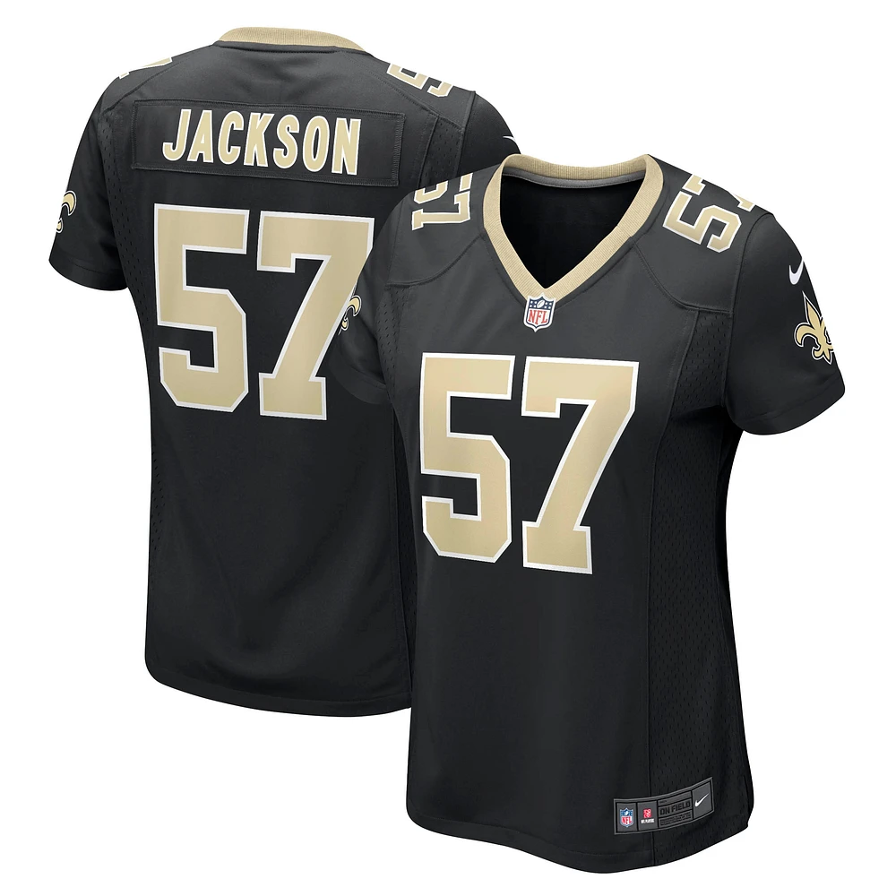 Maillot de joueur retraité Nike Rickey Jackson pour femme, noir, New Orleans Saints