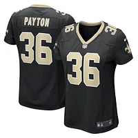 Maillot de match Nike Rico Payton noir New Orleans Saints pour femme