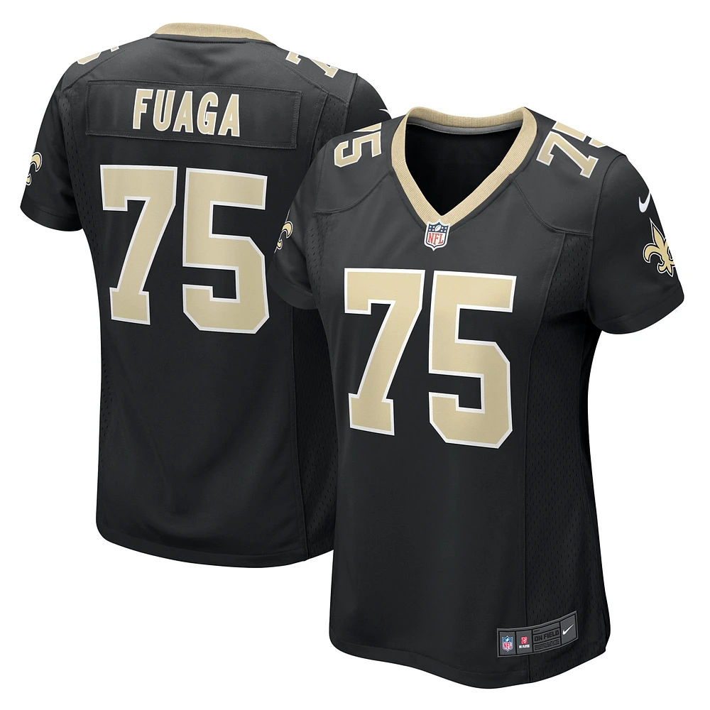 Maillot de match Nike Taliese Fuaga pour femme, noir, New Orleans Saints