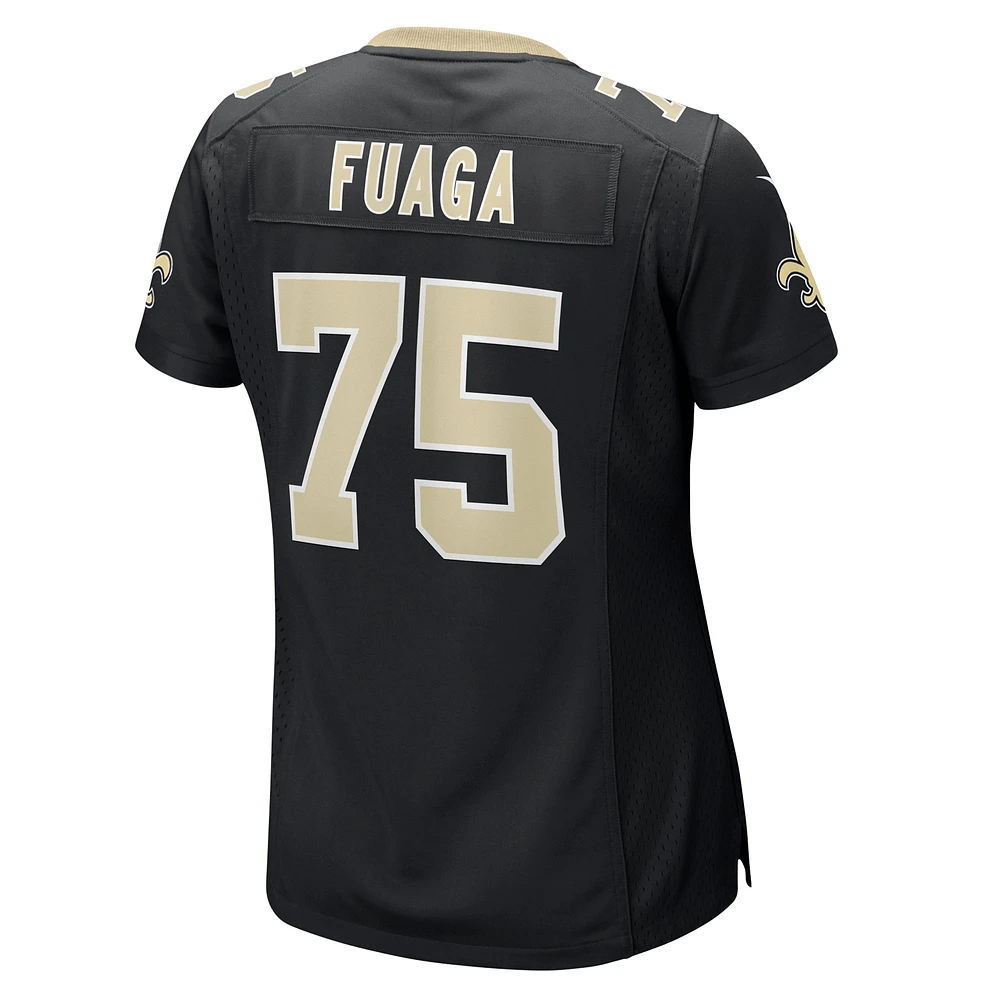 Maillot de match Nike Taliese Fuaga pour femme, noir, New Orleans Saints