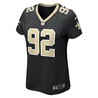 Maillot de joueur des New Orleans Saints Nike Tanoh Kpassagnon noir pour femme