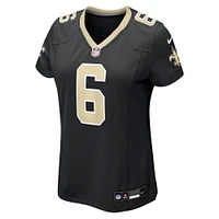 Maillot Nike Tyler Shough noir pour femme des Saints de la Nouvelle-Orléans