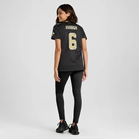 Maillot Nike Tyler Shough noir pour femme des Saints de la Nouvelle-Orléans