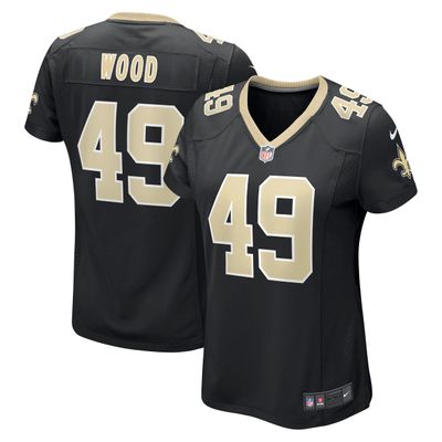 Women's Nike Zach Wood Black New Orleans Saints Game Jersey