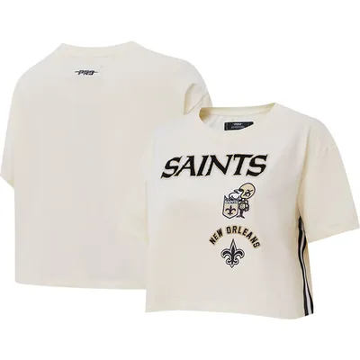 Lids New Orleans Saints Pro Standard Women's Cropped Boxy T-Shirt