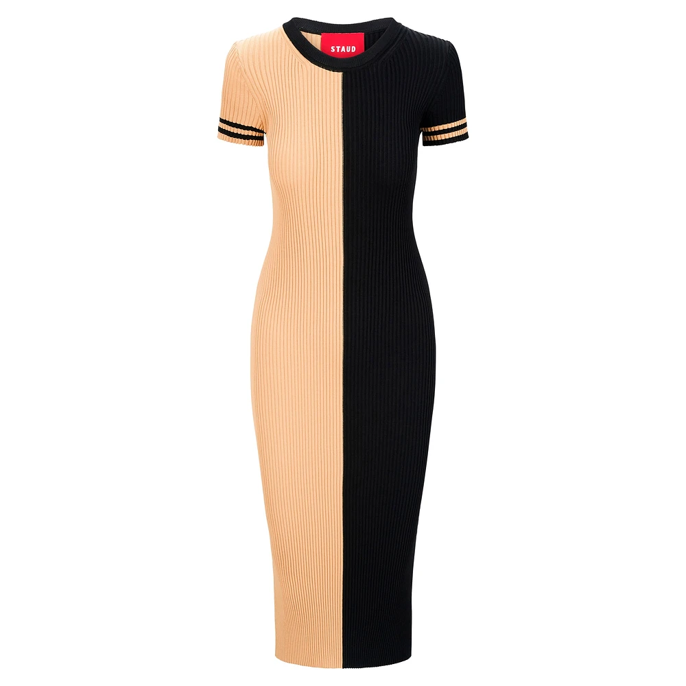 Robe Colleen dorée/noire pour femme STAUD New Orleans Saints