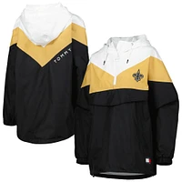 Veste coupe-vent à capuche Tommy Hilfiger New Orleans Saints Staci pour femme, blanc/doré