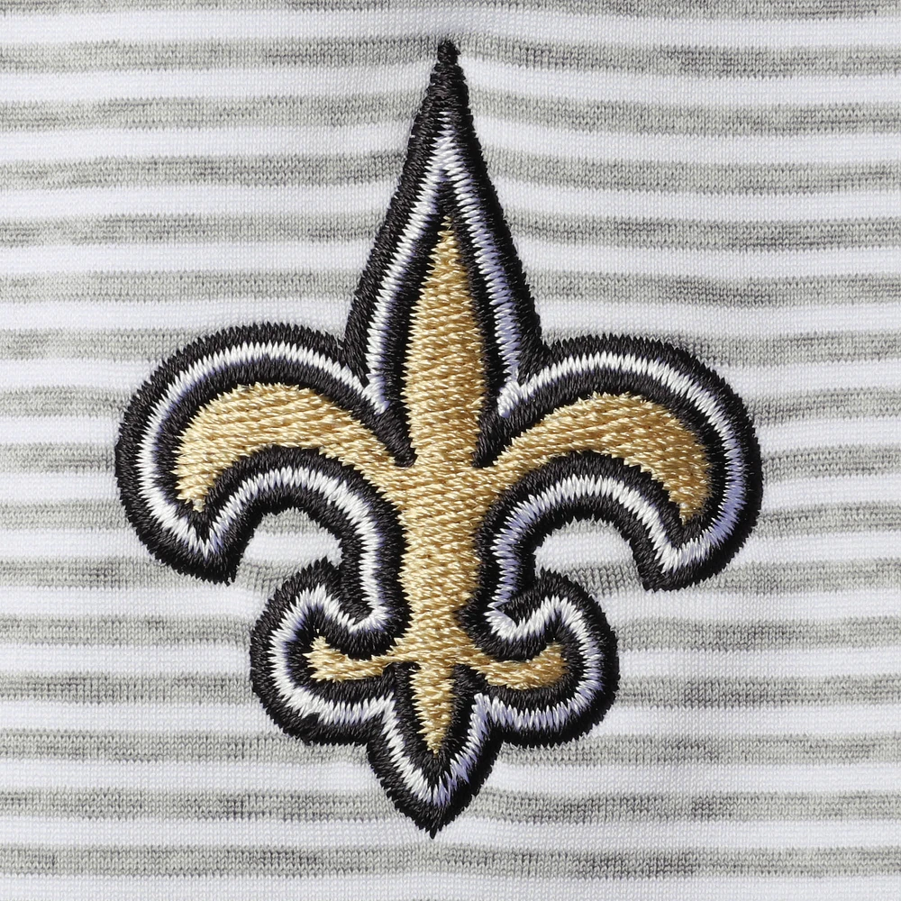 Veste à demi-glissière Sankaty Shep Vineyard Vines gris chiné New Orleans Saints pour femme