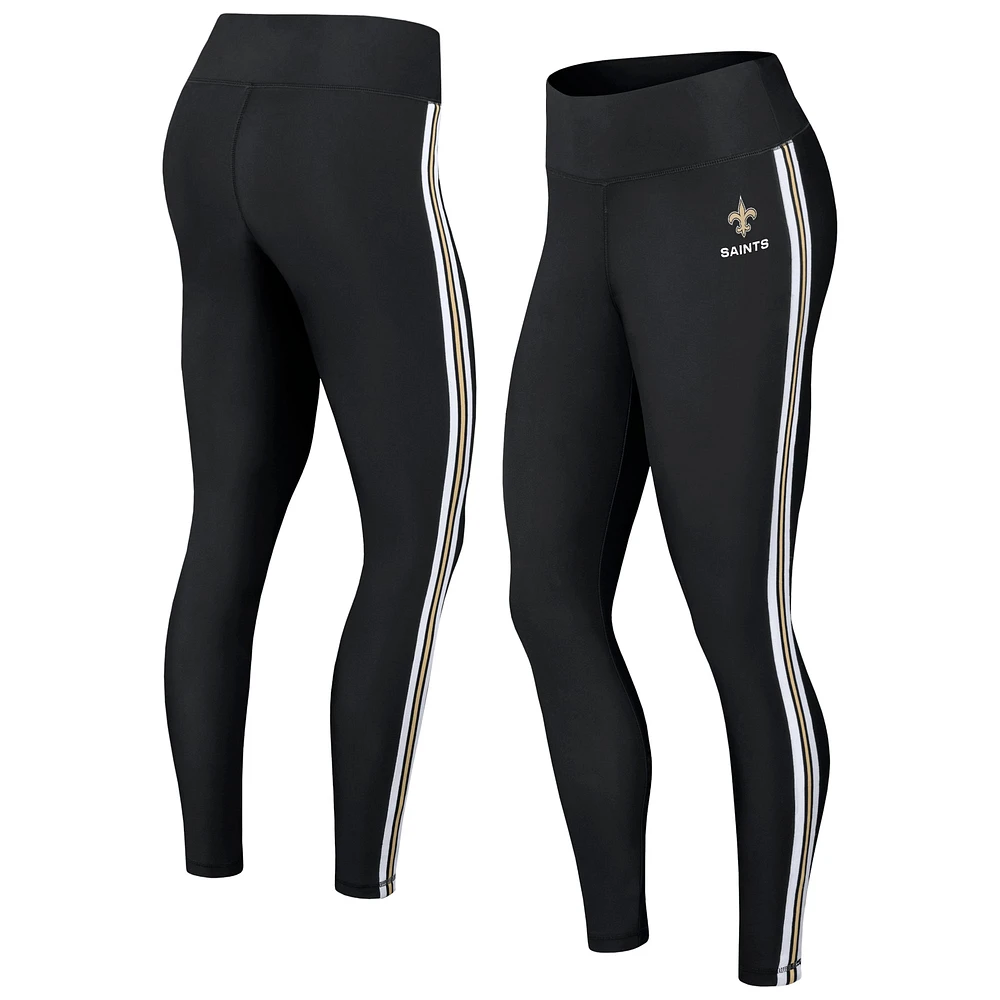 Leggings à blocs de couleurs noirs New Orleans Saints pour femmes WEAR by Erin Andrews