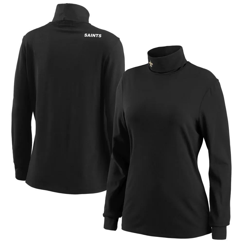 Lids New Orleans Saints WEAR by Erin Andrews Women's Long Sleeve Tri-Blend  Turtleneck T-Shirt - Black