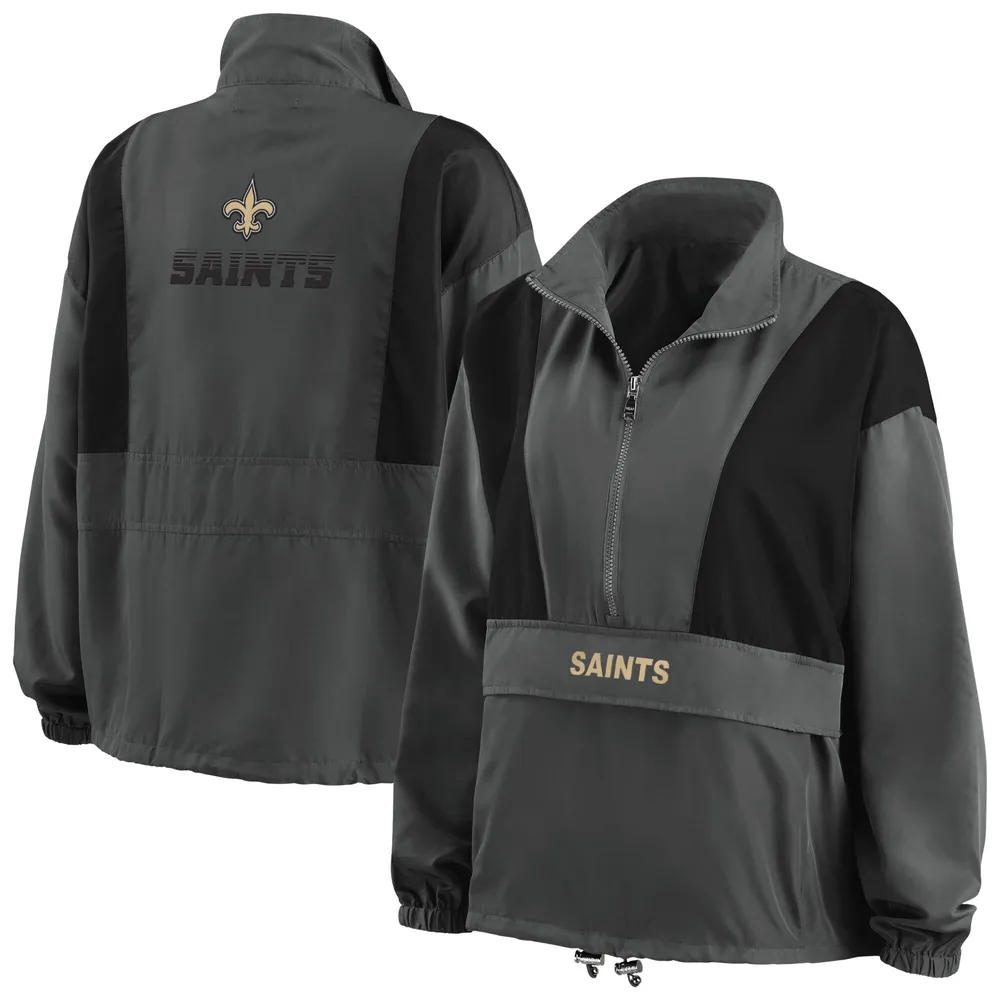 Starter New Orleans Saints Pullover Half-Zip Jacket XXL / Saints Black Mens Outerwear