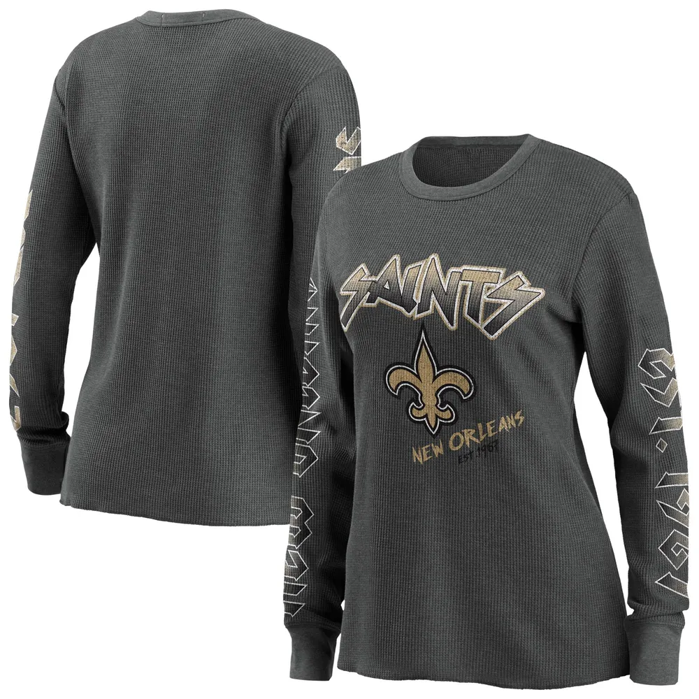 WEAR by Erin Andrews Women's WEAR by Erin Andrews Gray New Orleans Saints  Long Sleeve Thermal T-Shirt