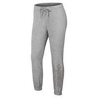 Ensemble de détente pour femme WEAR by Erin Andrews Heather Gray New Orleans Saints grande taille en tricot tri-blend à manches longues et pantalon