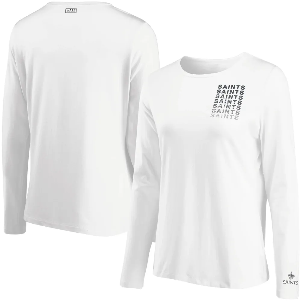 Lids New Orleans Saints WEAR By Erin Andrews Women's Repeat Tri-Blend Long  Sleeve T-Shirt - White