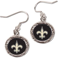 Boucles d'oreilles pendantes rondes WinCraft New Orleans Saints pour femme