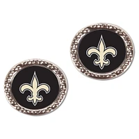 Boucles d'oreilles à tige ronde WinCraft New Orleans Saints pour femme