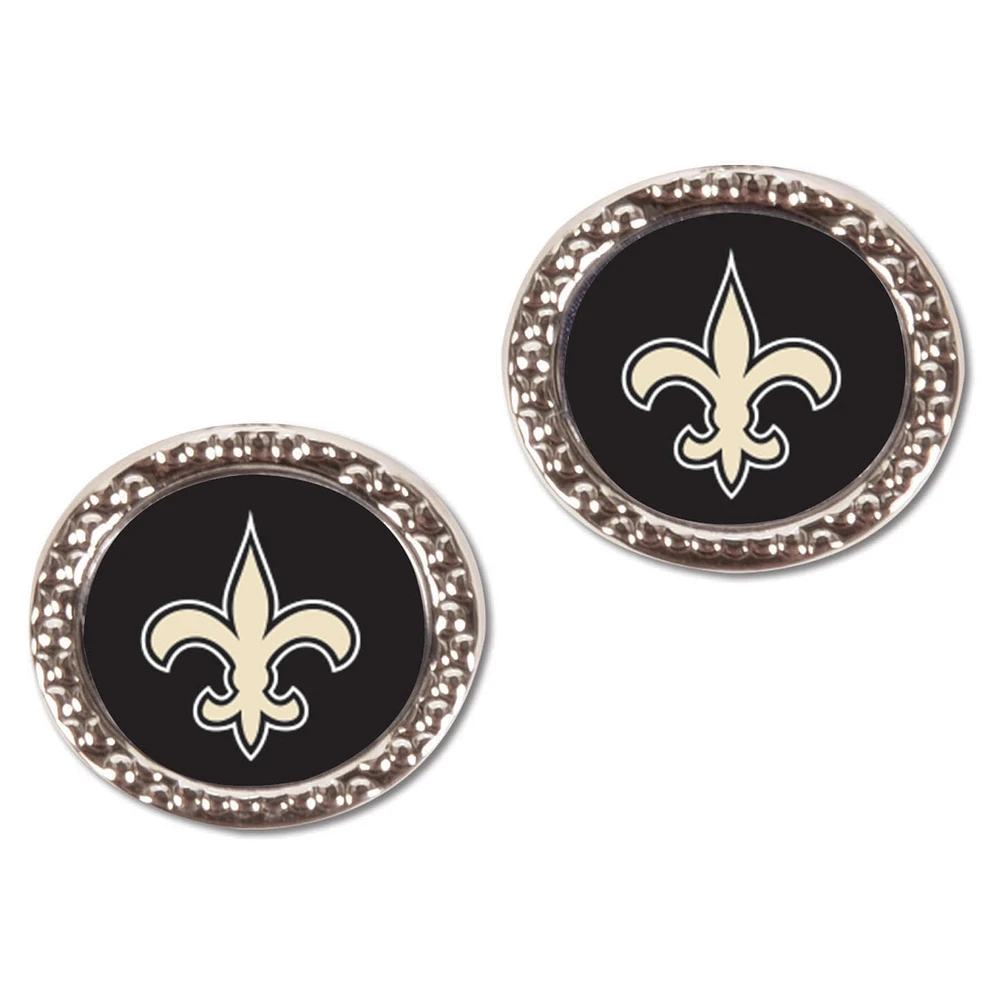 Boucles d'oreilles à tige ronde WinCraft New Orleans Saints pour femme