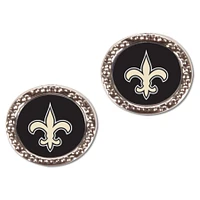 Boucles d'oreilles à tige ronde WinCraft New Orleans Saints pour femme
