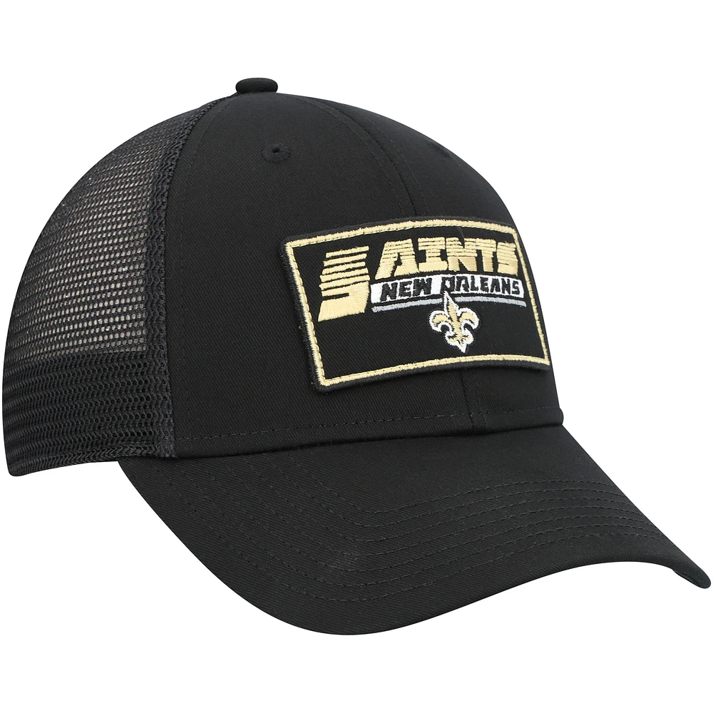 Youth '47 Black New Orleans Saints Levee MVP Trucker Adjustable Hat