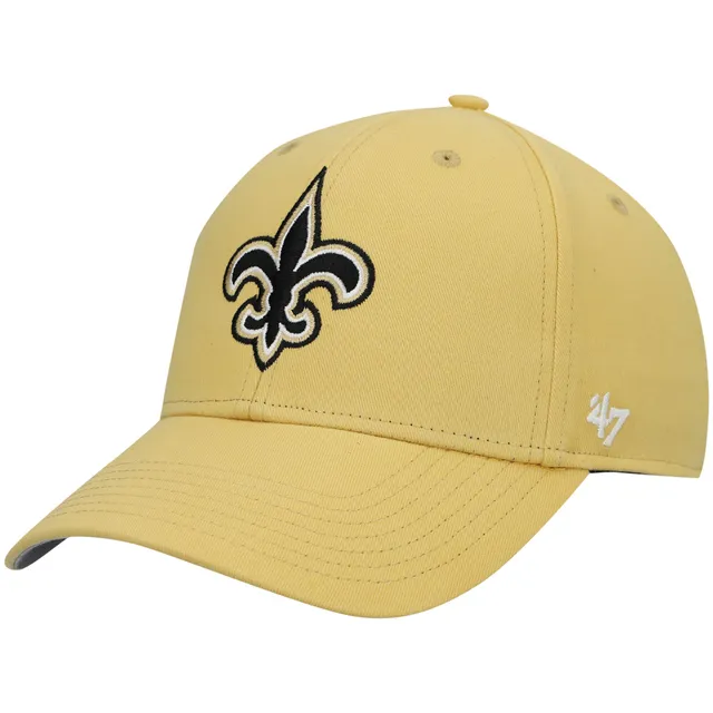 Lids New Orleans Saints '47 Sidestep Clean Up Adjustable Hat - Cream/Black