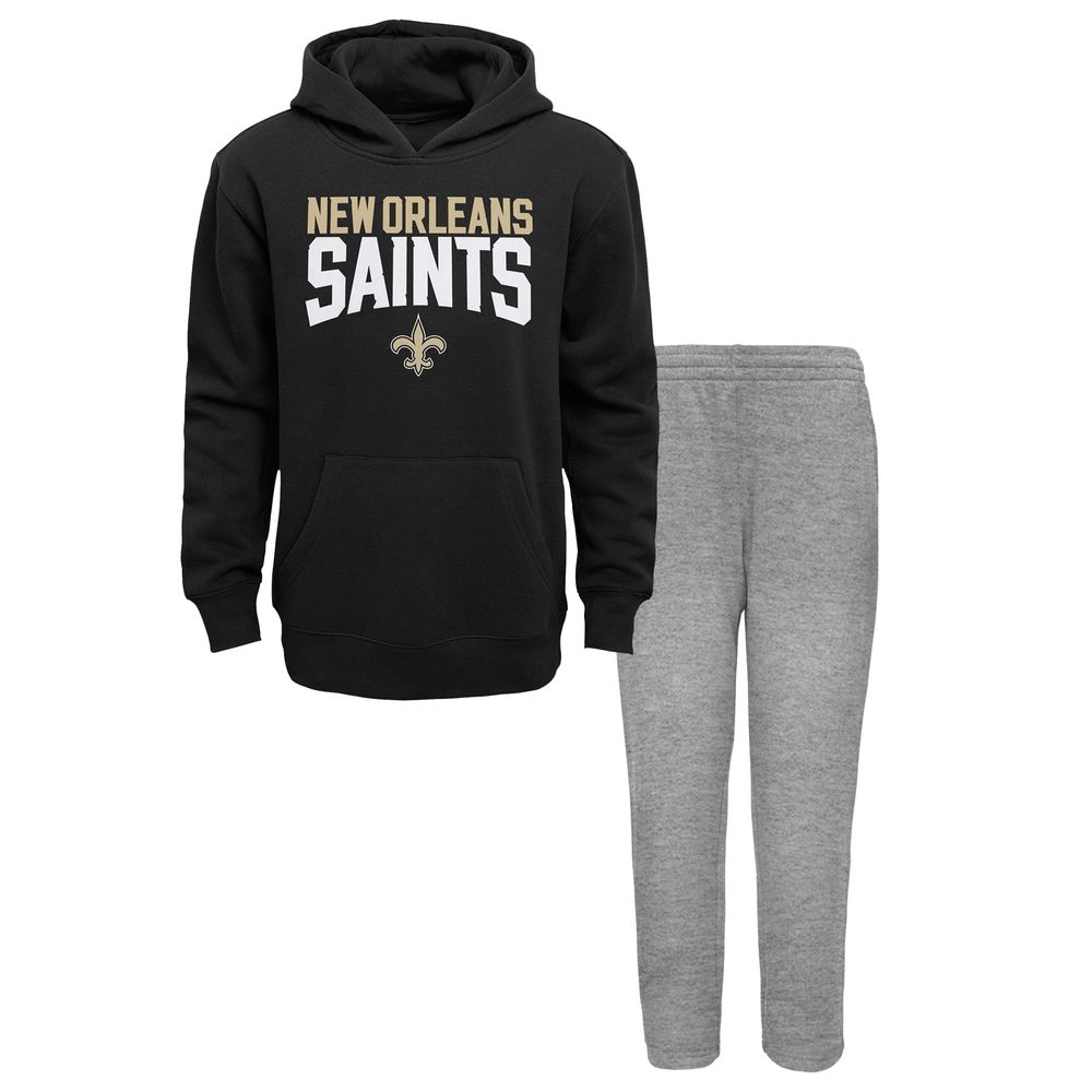 Outerstuff Youth Black/Heathered Gray New Orleans Saints Fan Flare