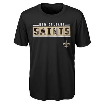 T-shirt noir New Orleans Saints Amped Up pour jeune