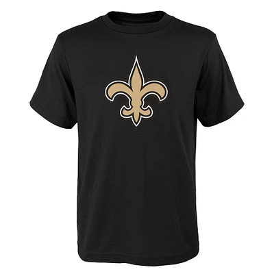 T-shirt noir avec logo principal des Saints de la Nouvelle-Orléans pour jeune