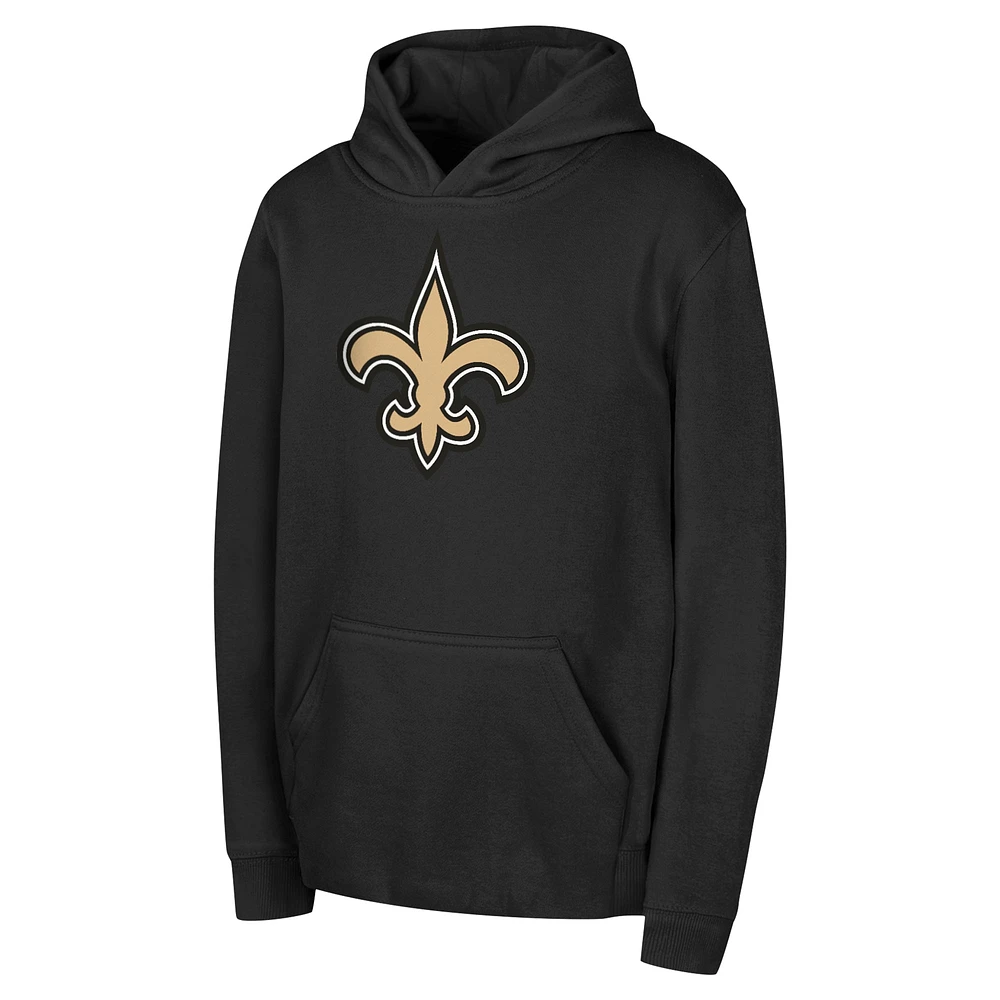 Sweat à capuche noir avec logo de l'équipe des Saints la Nouvelle-Orléans pour jeunes