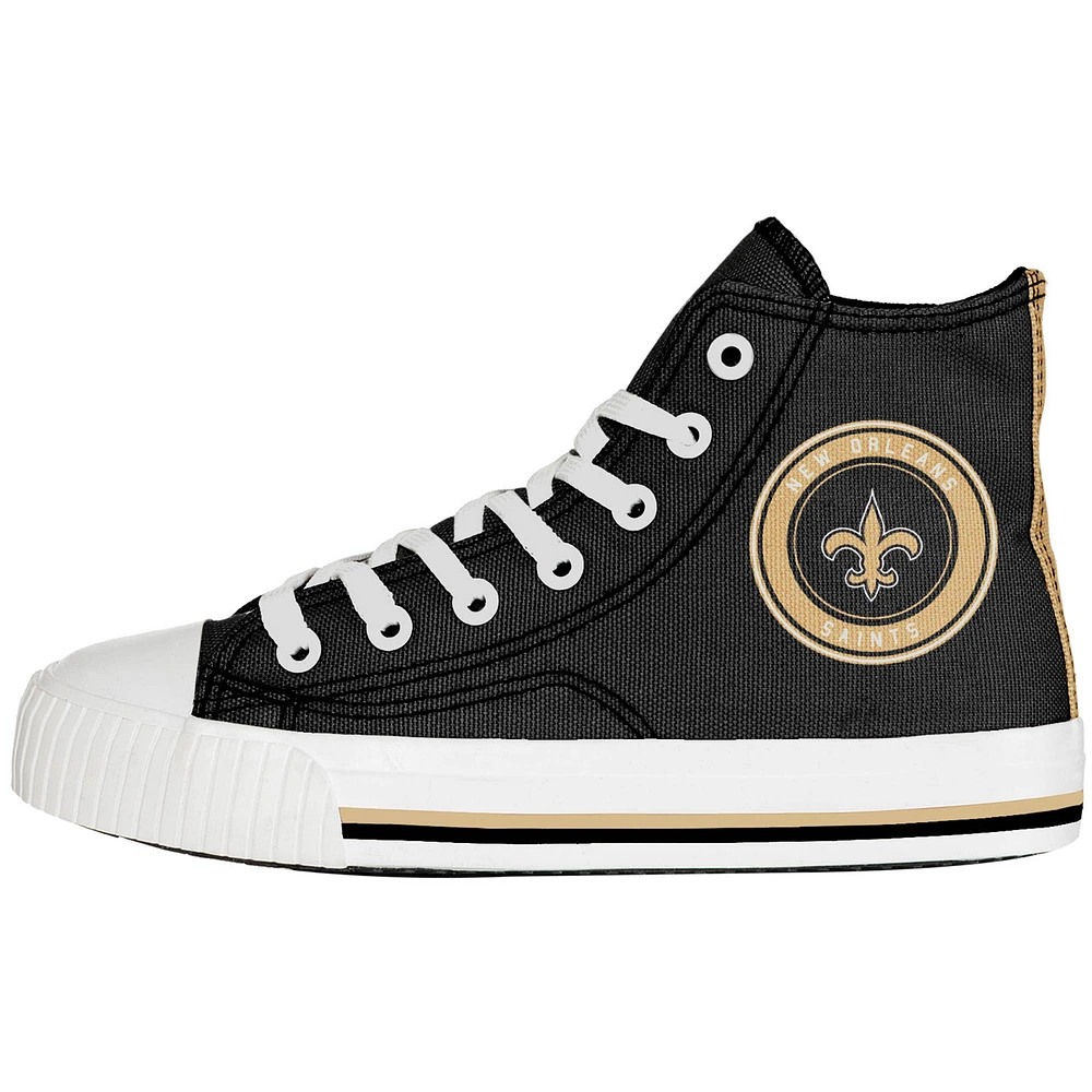 Youth FOCO New Orleans Saints High Top Canvas Shoe