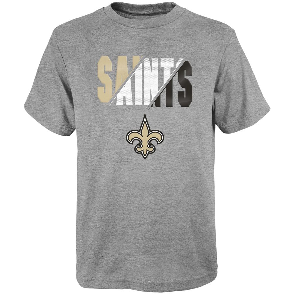 Youth Heathered Gray New Orleans Saints Mean Streak - T-Shirt