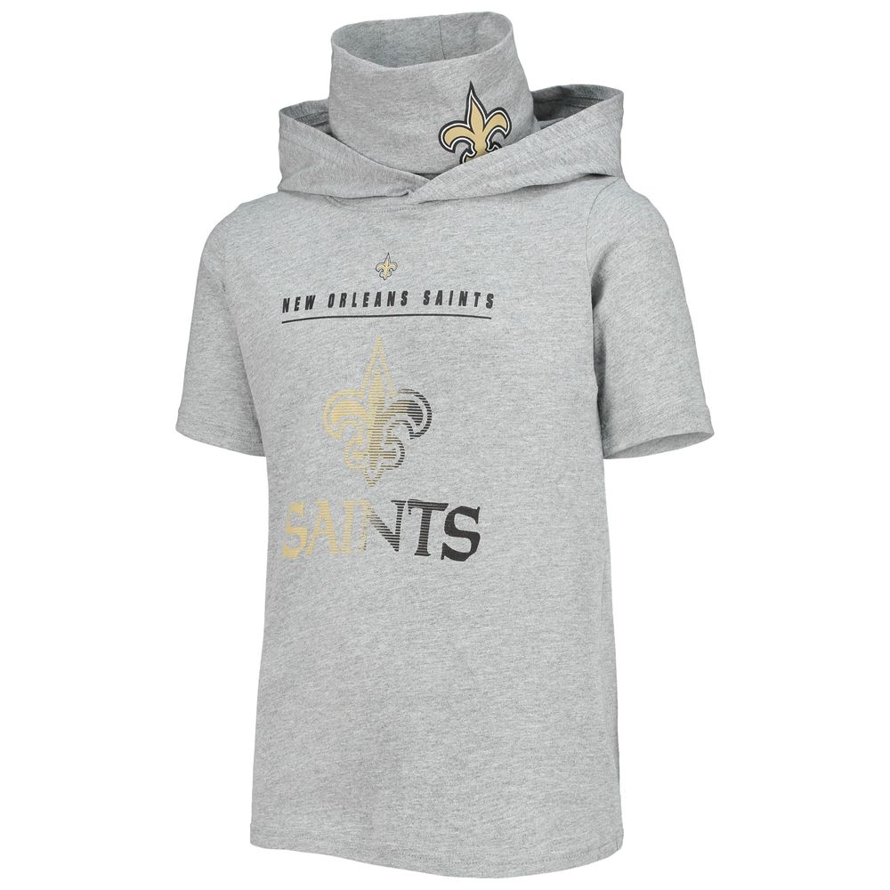 Outerstuff Youth Heathered Black New Orleans Saints Team Long Sleeve T-Shirt Size: Extra Small