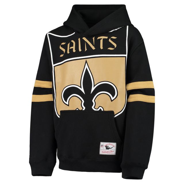 Chandail à capuchon Big Face des New Orleans Saints Mitchell & Ness pour jeune