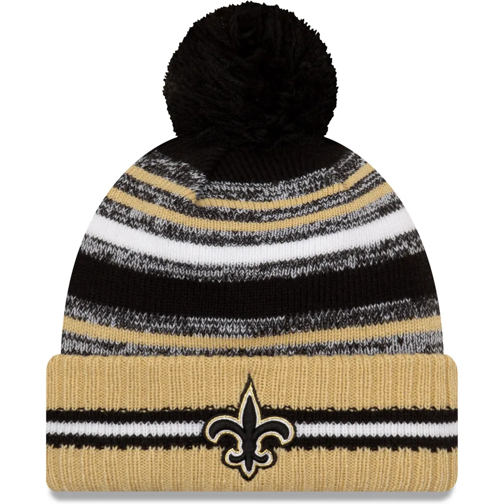 Lids New Orleans Saints New Era Youth 2021 NFL Sideline Sport Pom Cuffed  Knit Hat - Black/Gold