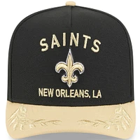Youth New Era  Black/Gold New Orleans Saints 2025 NFL Draft A-Frame 9FIFTY Snapback Hat