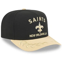 Youth New Era  Black/Gold New Orleans Saints 2025 NFL Draft A-Frame 9FIFTY Snapback Hat
