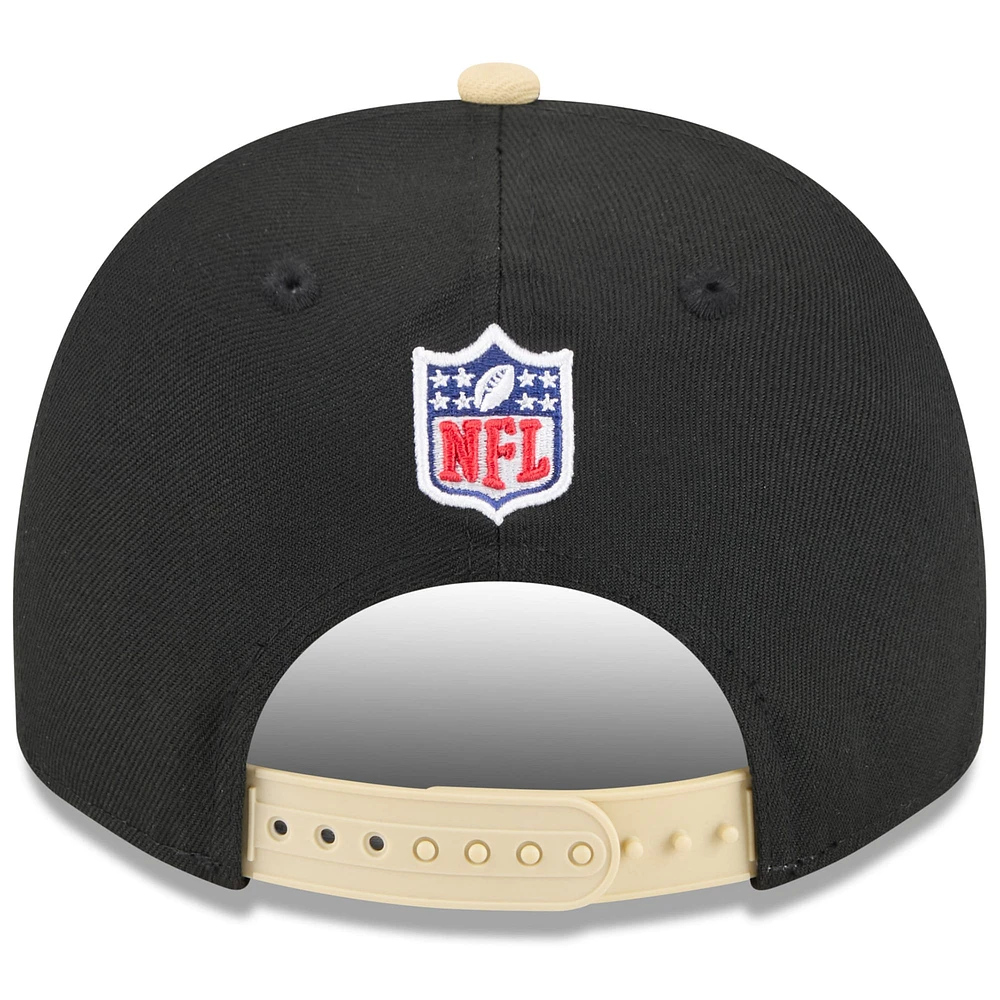 Youth New Era  Black/Gold New Orleans Saints 2025 NFL Draft A-Frame 9FIFTY Snapback Hat