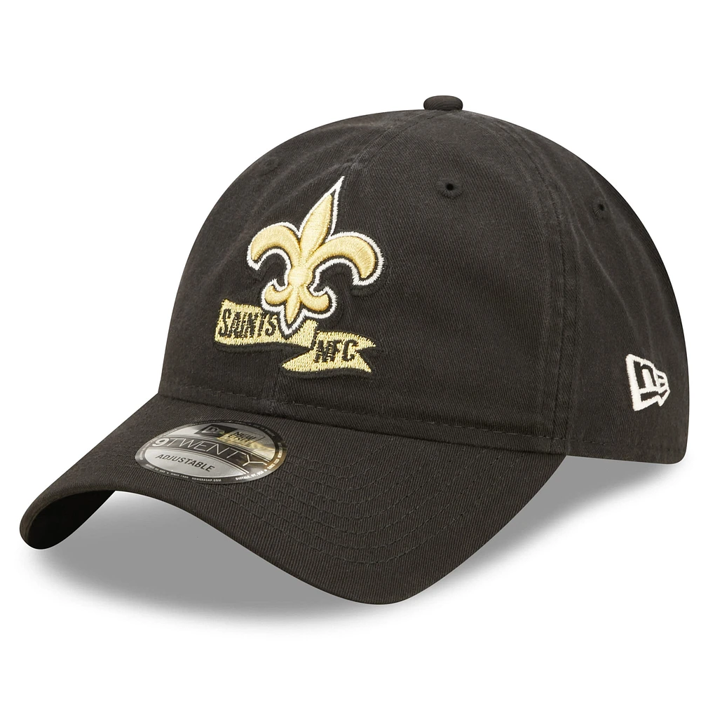 Youth New Era Black New Orleans Saints 2022 Sideline - 9TWENTY Adjustable Hat