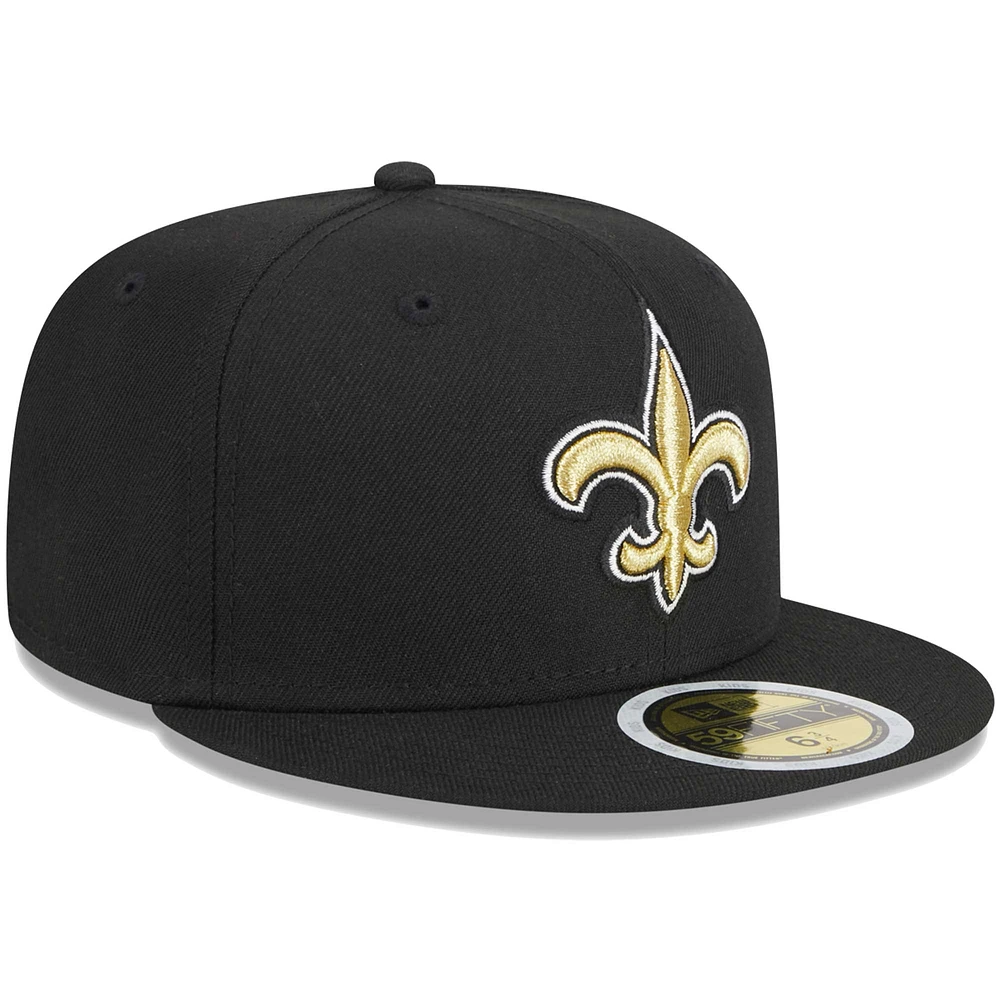 Youth New Era Black Orleans Saints  Main 59FIFTY Fitted Hat