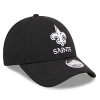 Casquette réglable noire New Era Saints Main B-Dub 9FORTY pour jeune