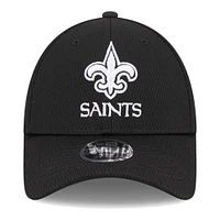 Casquette ajustable New Era New Orleans Saints Main B-Dub 9FORTY noire pour jeunes